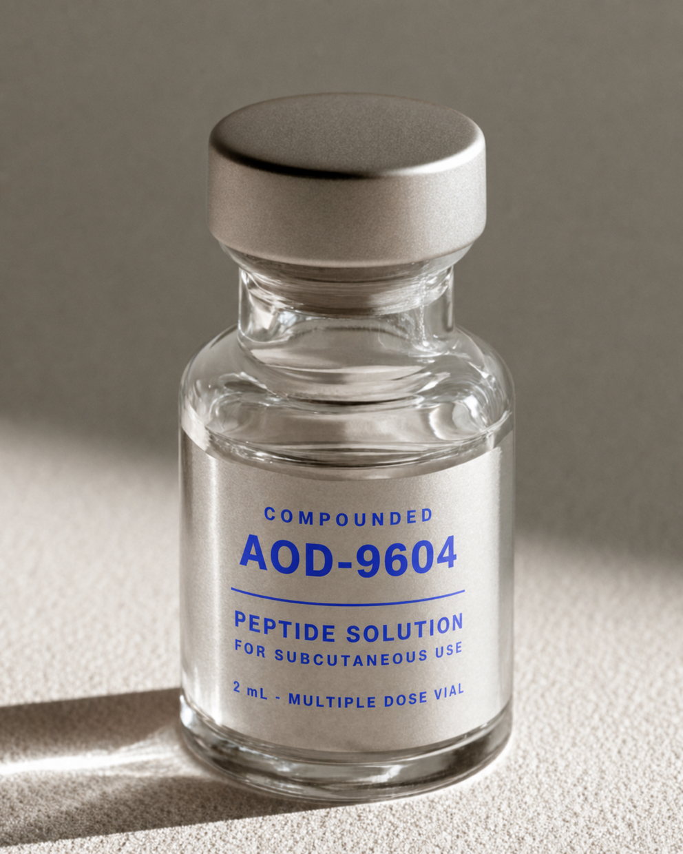 Compounded AOD-9604 vial, labeled in milligrams