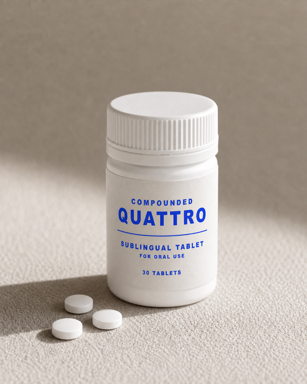 Compounded Quattro, prescribed as a sublingual dose